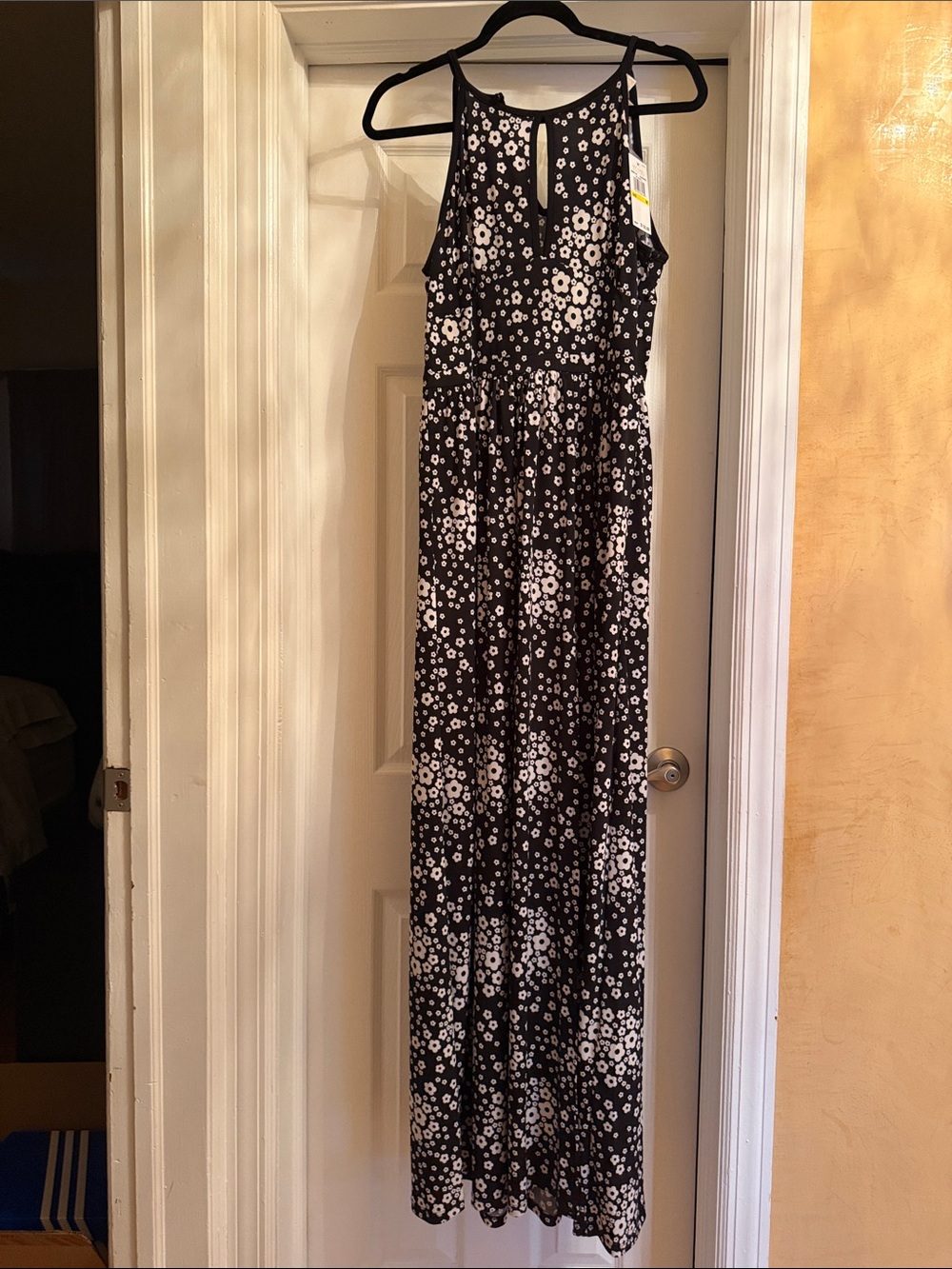 MICHAEL Michael Kors Black and White Floral Maxi Dress